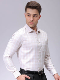 The Indian Garage Co. X Luxe Men Spread Collar Checked Slim Fit Formal Shirt