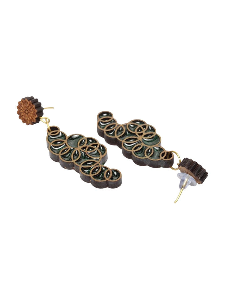 Anting-anting Drop Kontemporari Anouk Saduran Emas