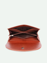 ZOUK Women Seashell Motif White Kyra Flap Wallet