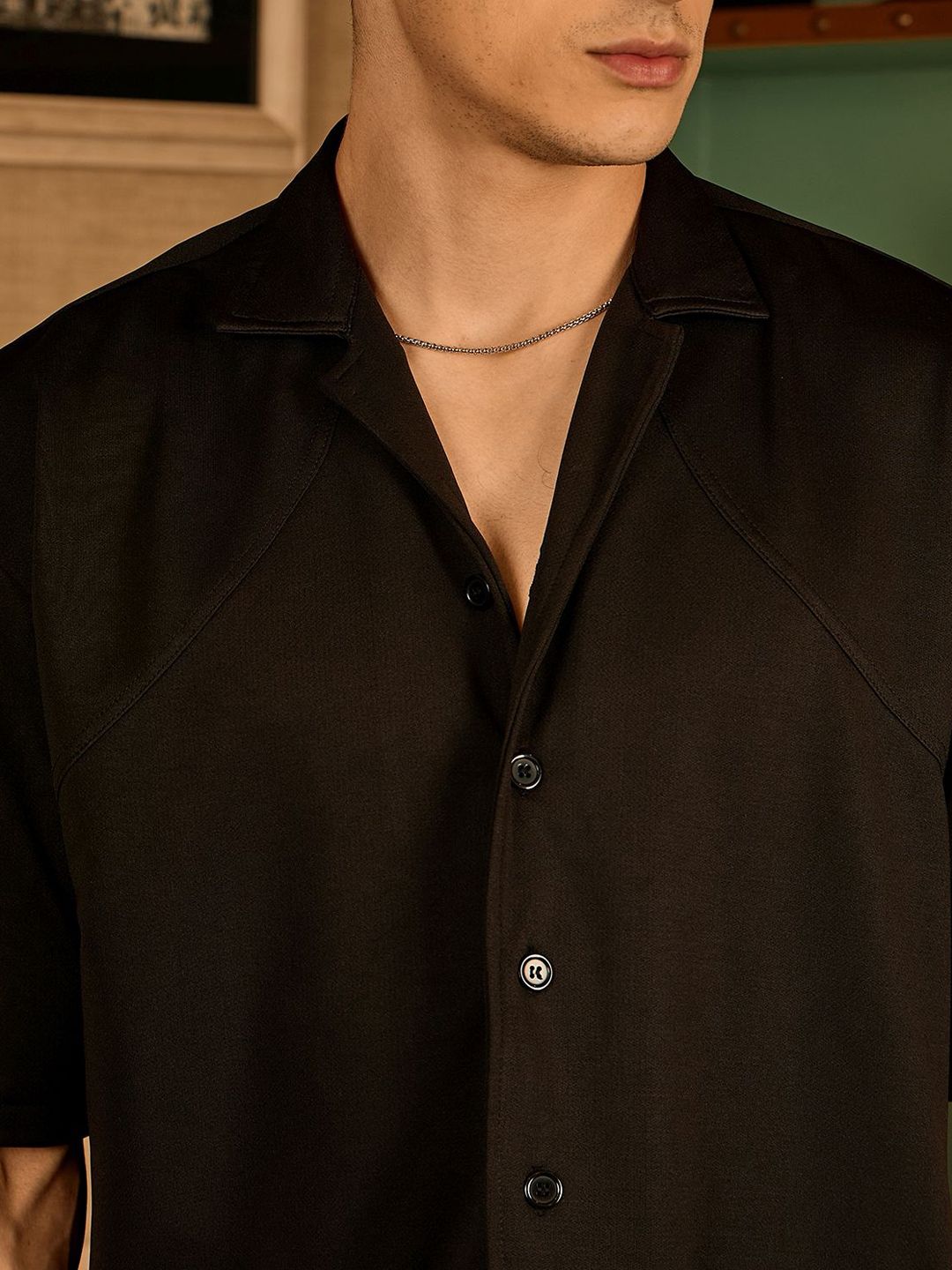DENNISON Men Resort Wear Drop Shoulder Oversized Casual Shirt
