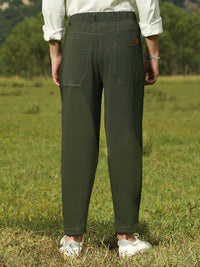 Campus Sutra Men Relaxed Fit Mid-Rise Trousers