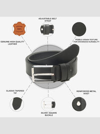 Teakwood Leathers Men Textured Leather Belt