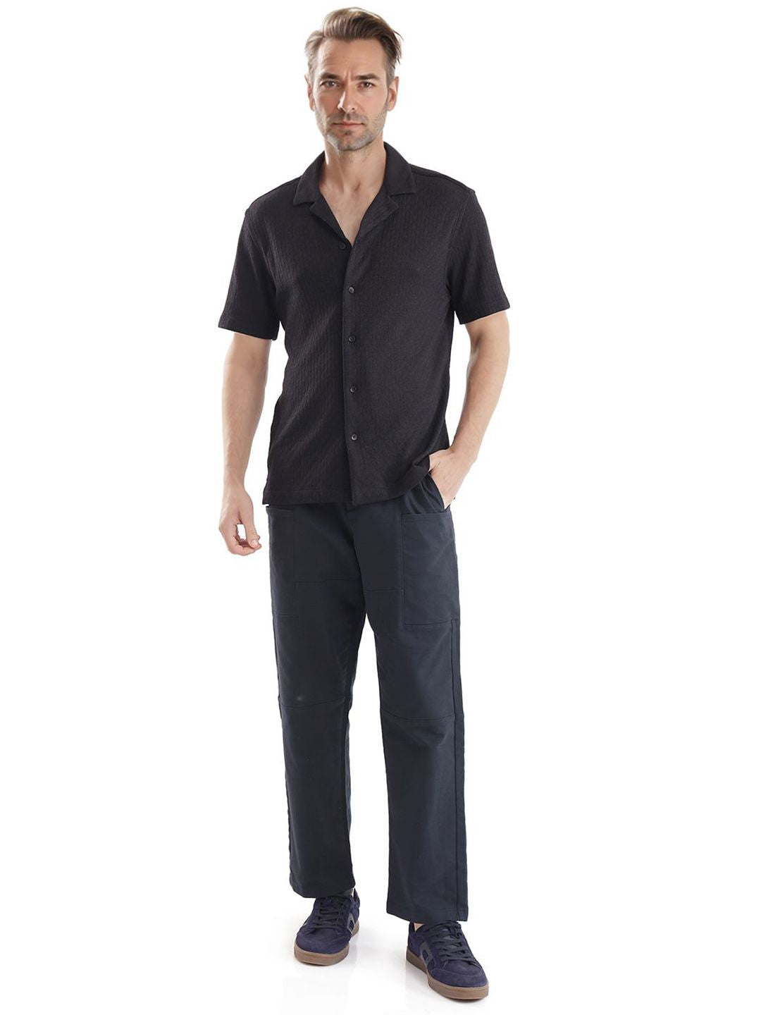 RARE RABBIT Men Comfort Boxy Opaque Casual Shirt