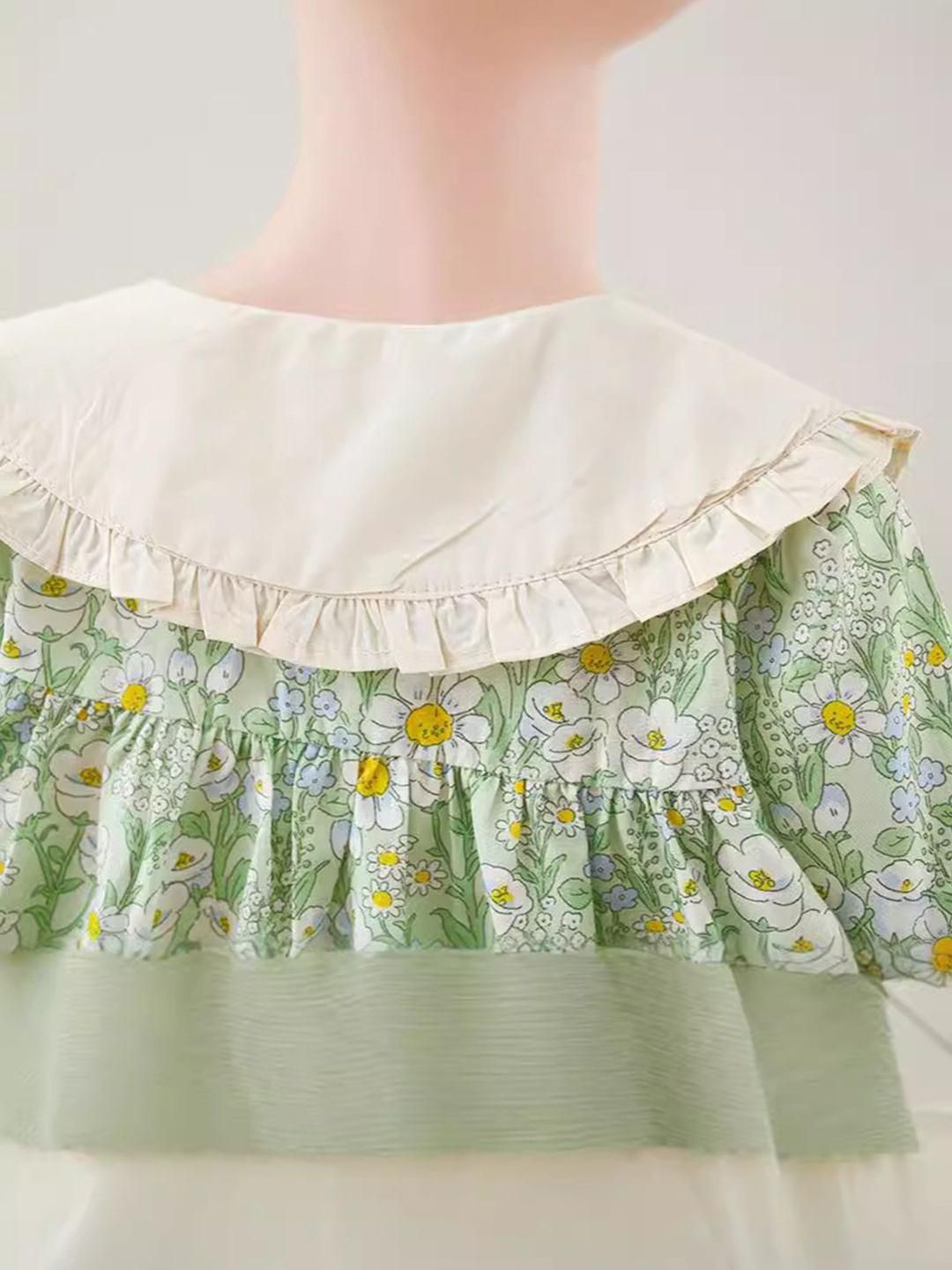 YK Floral Print Fit & Flare Dress