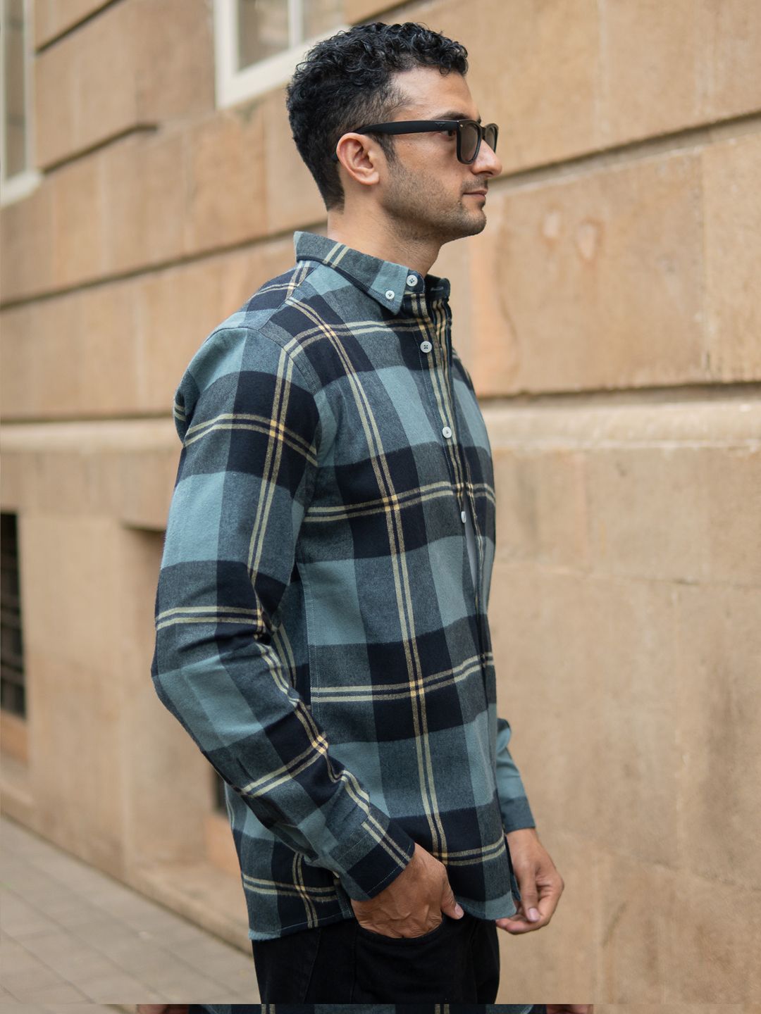 Powerlook SS25 Flannel Tartan Checked Pure Cotton Casual Shirt