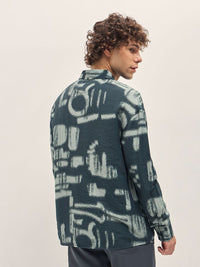 THE BEAR HOUSE Men Spread Collar Abstract Printed Relaxed Fit Casual Shirt