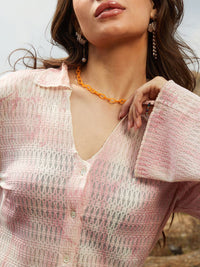 Campus Sutra Women Self Design Tie & Dye Shirt Style Top