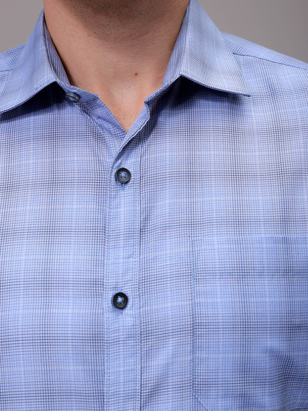 The Indian Garage Co. X Luxe Men Slim Fit Opaque Checked Formal Shirt