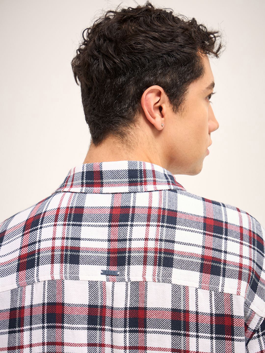 THE BEAR HOUSE Men Tartan Checked Cotton Relaxed Fit Casual Shirt
