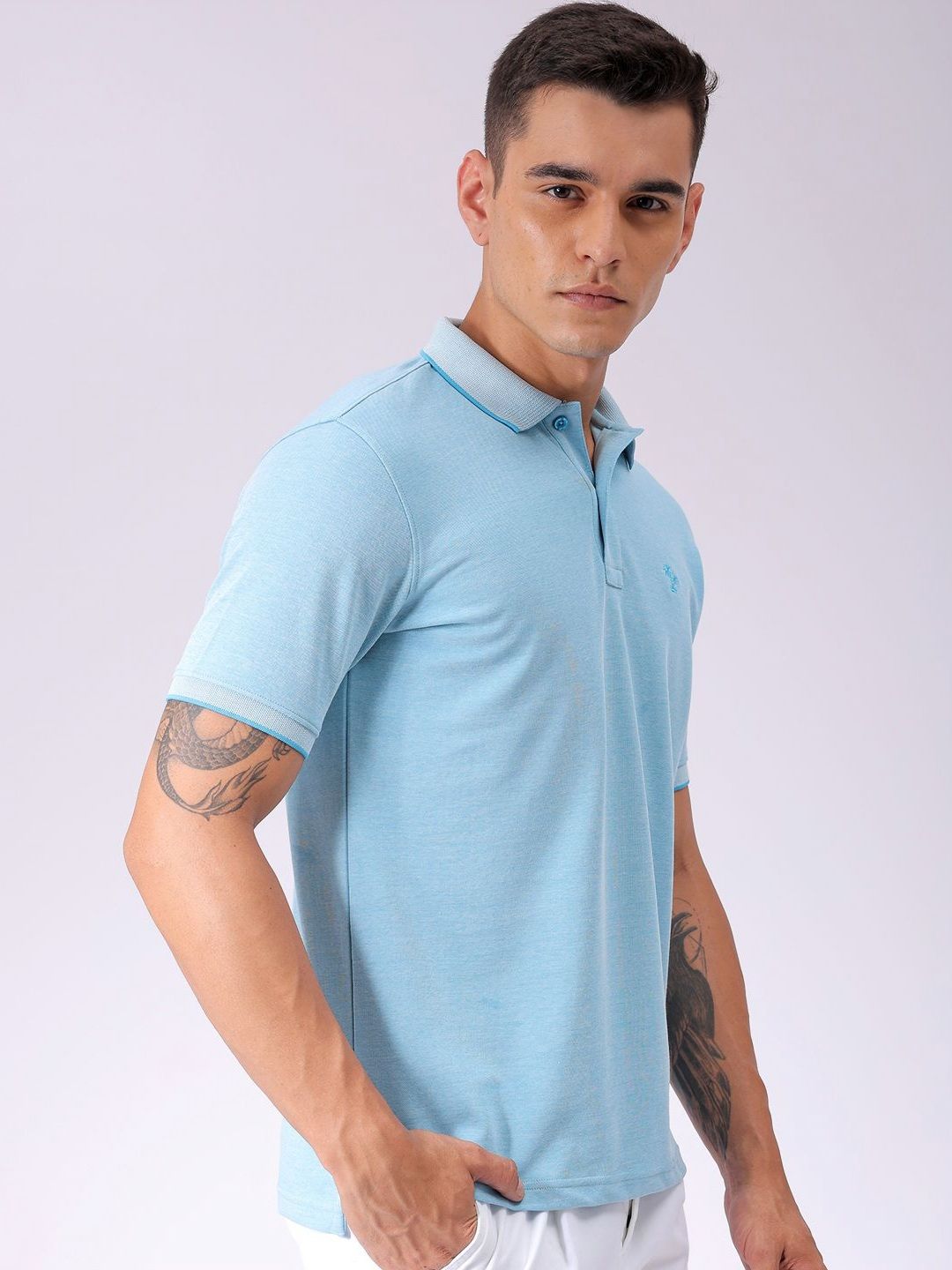 The Indian Garage Co Polo Collar Slim Fit T-shirt