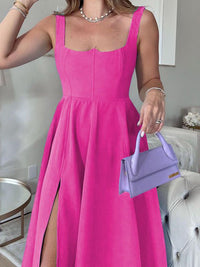 all about you Square Neck Fit & Flare Midi Dress