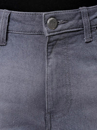 The Indian Garage Co Men Slim Fit Low Distress Light Fade Stretchable Jeans