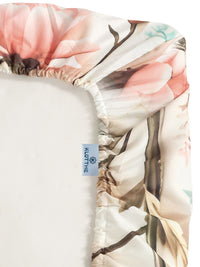 Cream Coloured Animal Printed Fitted 7D 400 TC Double King Bedsheet With 2 Pillow Cover