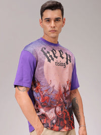 The Indian Garage Co Men Graphic Printed Round Neck Boxy T-shirt