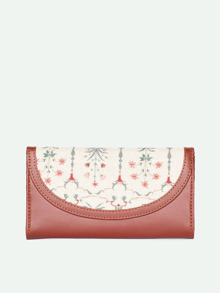 ZOUK Women Ethnic Motifs Printed Leather Card Holder