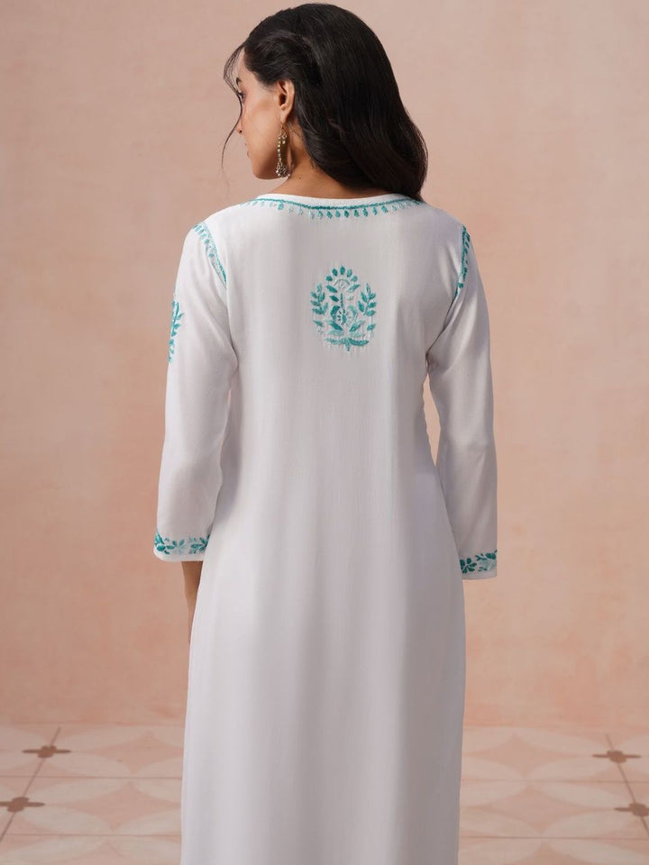 Rumah Wanita Chikankari Sulam Kurta Chikankari