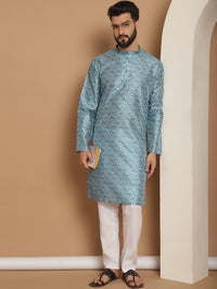 Motif Etnik Anouk Bercetak Kurta Lurus Dengan Churidar