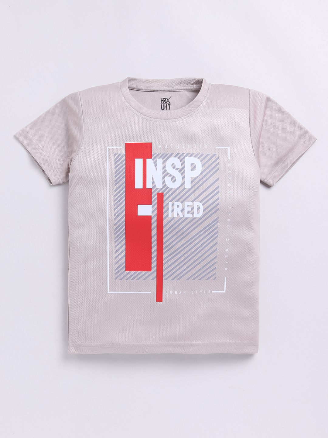 HRX by Hrithik Roshan Boys Typography Printed Rapid-Dry T-shirt