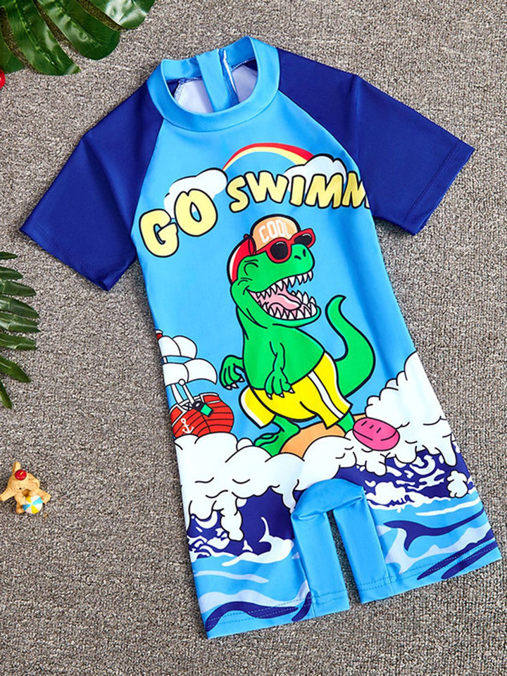 YK Girls Printed Round Neck Legsuit