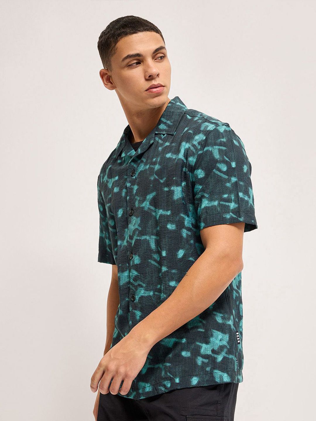 THE BEAR HOUSE Men Abstract Printed Opaque Casual Shirt