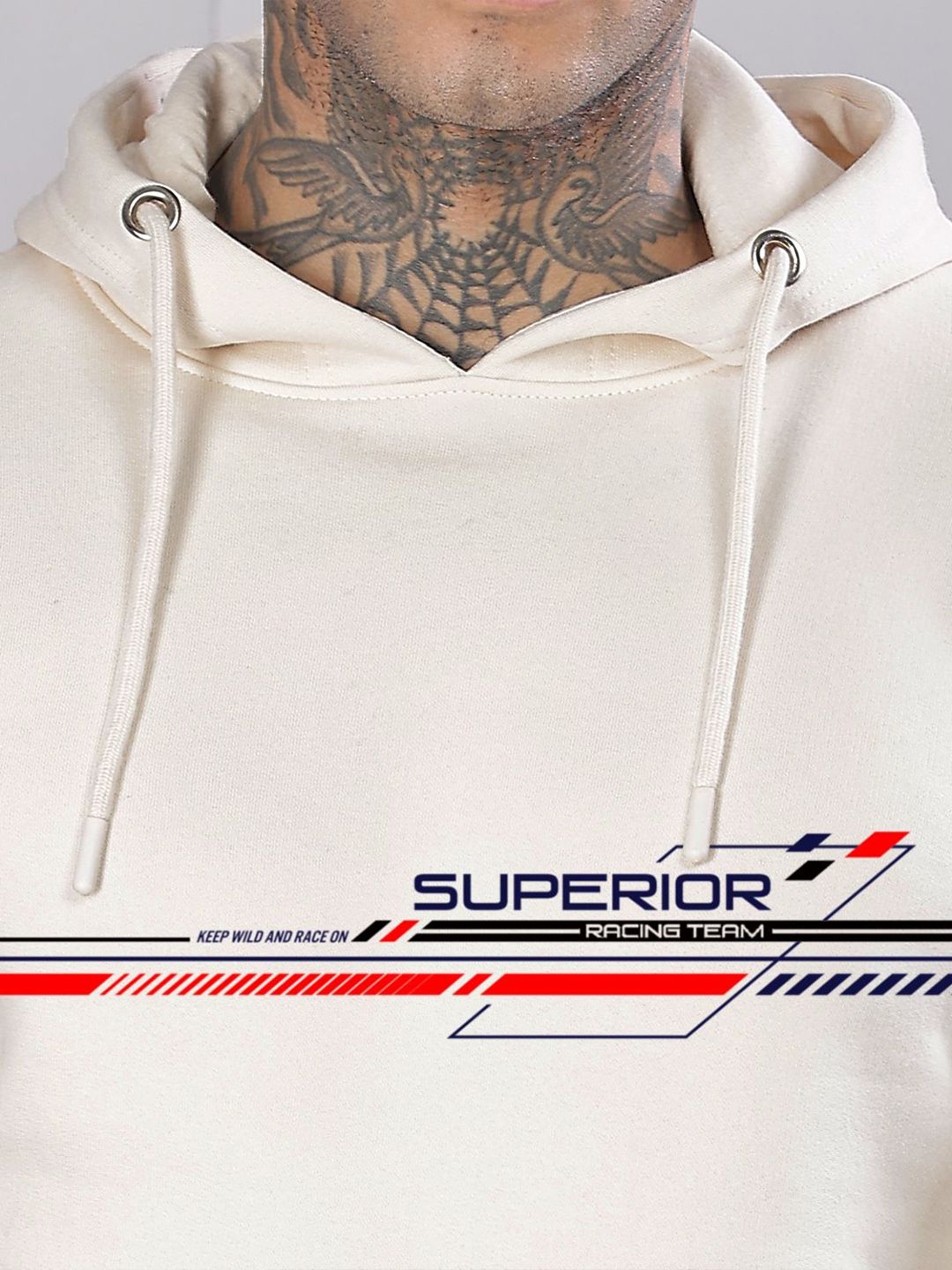 ADRO Men Graphic Printed Hooded Sweatshirt