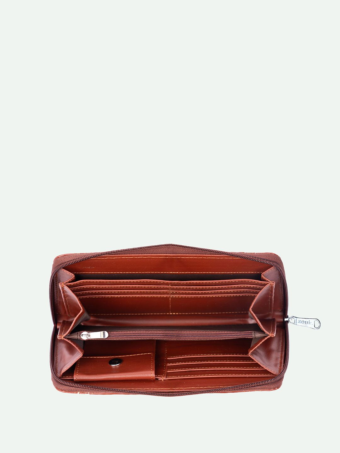 ZOUK Women Royal Indian Peacock Motif Arika Zipper Wallet