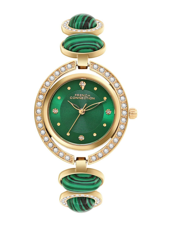 Sambungan Perancis Wanita Sunray Dial & Gelang Gaya Gaya Tali Analog Watch FCD1NGM