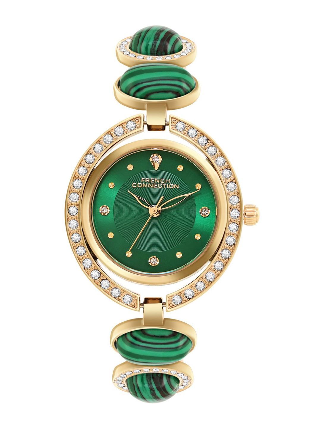 Sambungan Perancis Wanita Sunray Dial & Gelang Gaya Gaya Tali Analog Watch FCD1NGM