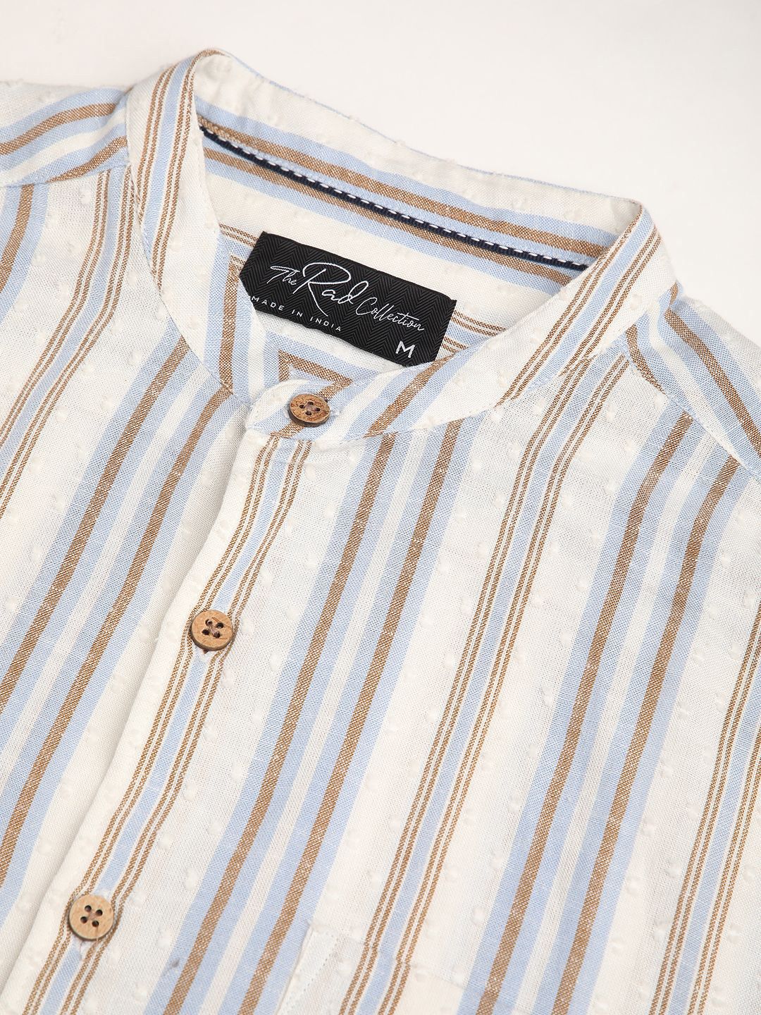 VASTRADO Men Classic Slim Fit Multi Stripes Opaque Striped Casual Shirt