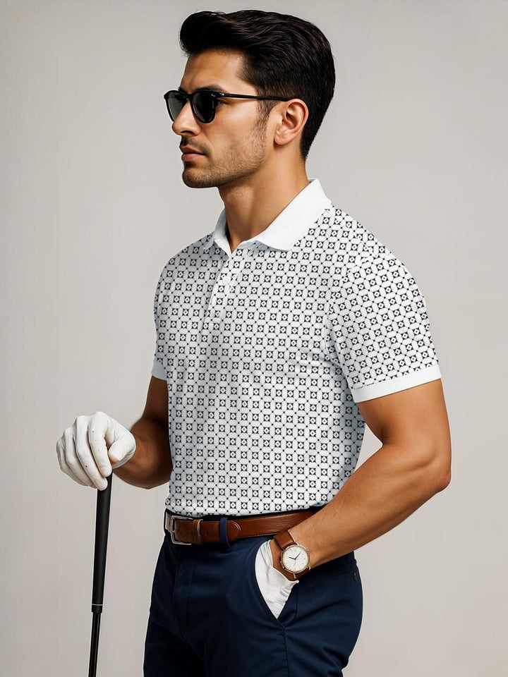 ADRO Men White Cotton Tshirts