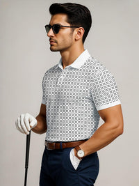 ADRO Men White Cotton Tshirts