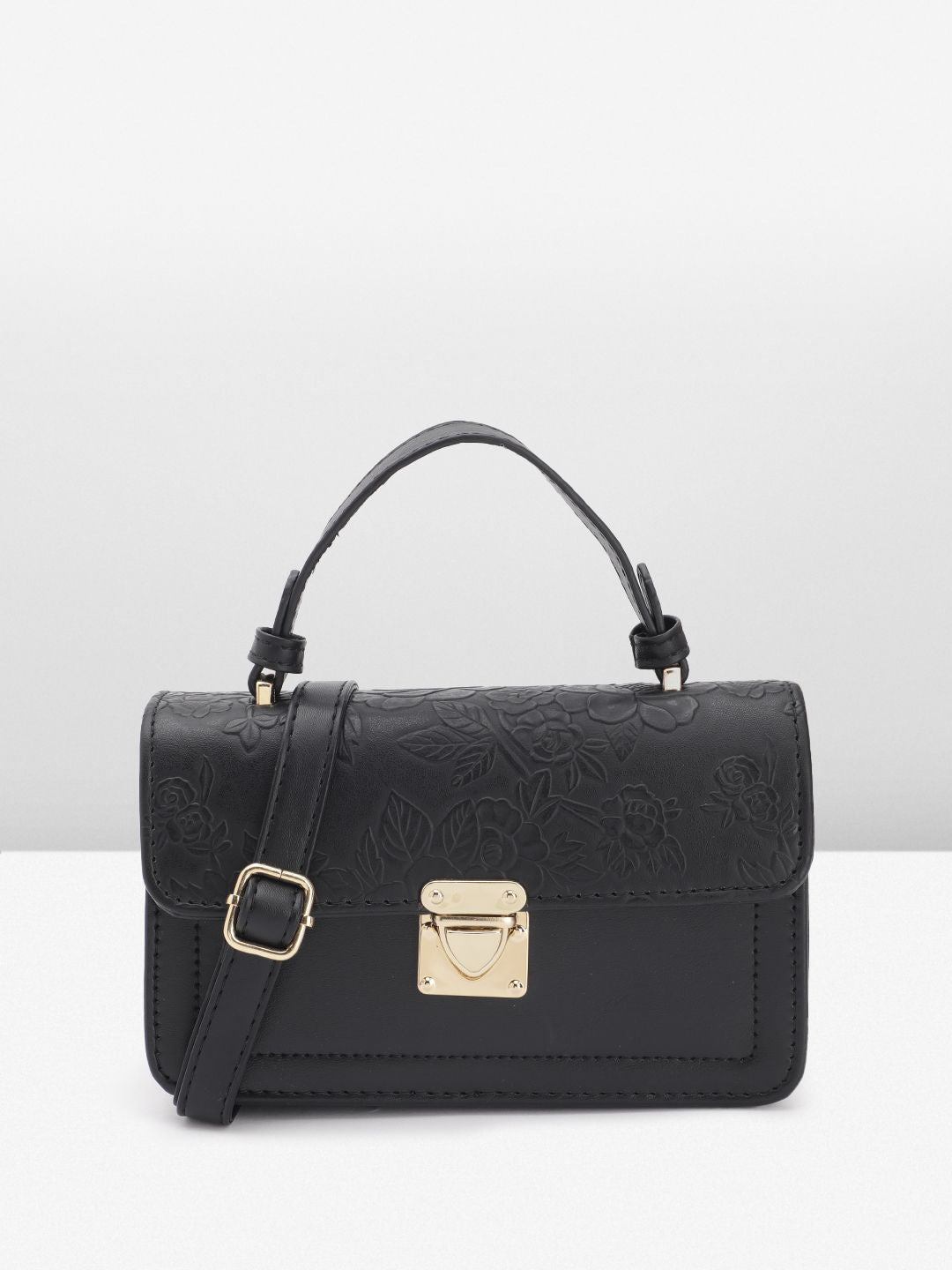 DressBerry Textured Structured Satchel