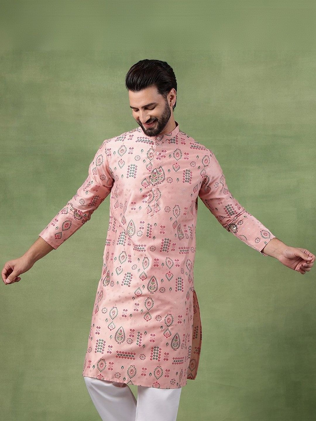 SOJANYA Men Bandhani Printed Kurta