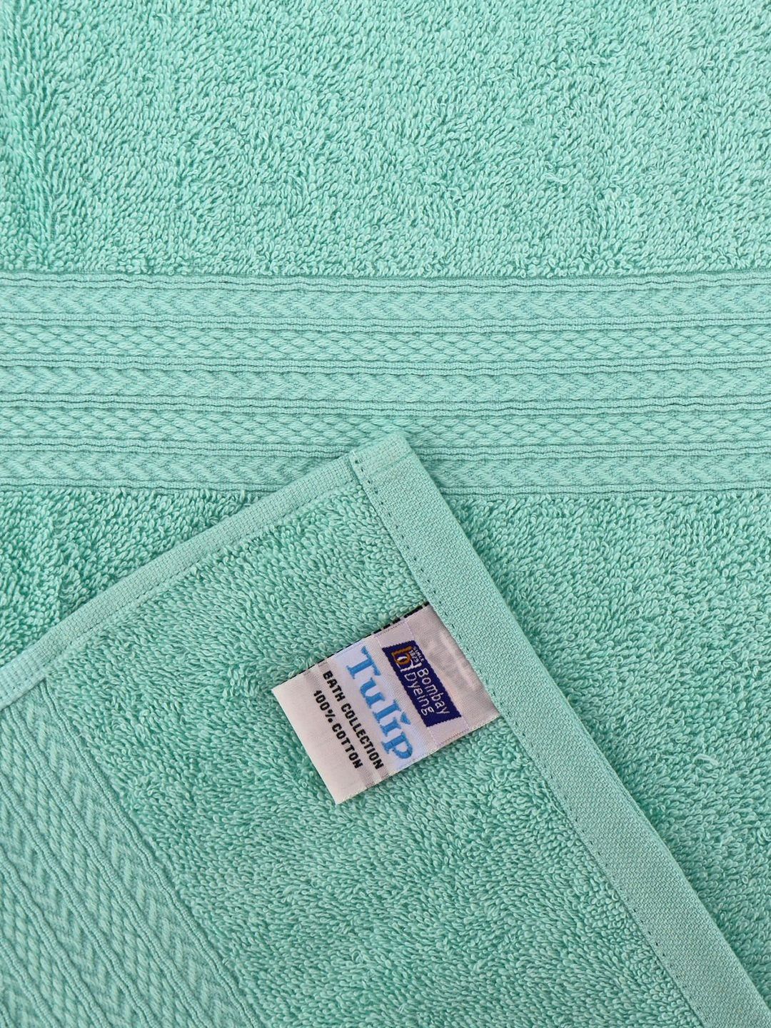 BOMBAY DYEING Green 4 Piece Pure Cotton 450 GSM Towel Set