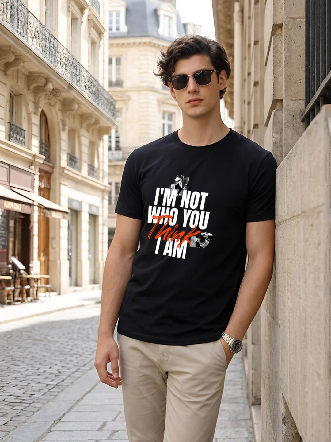 ADRO Men Typography Printed T-shirt