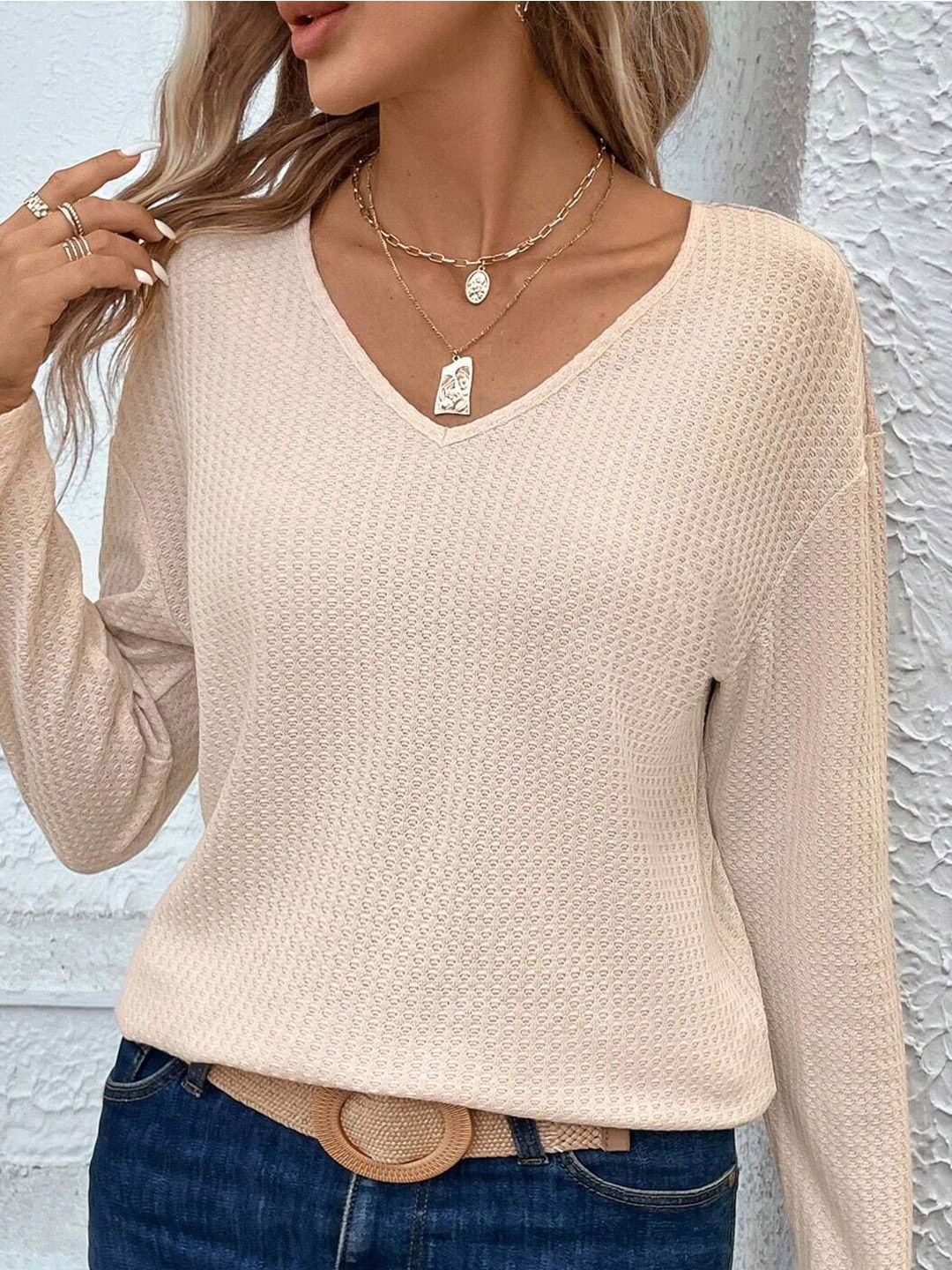 all about you Women V-Neck Solid  Top