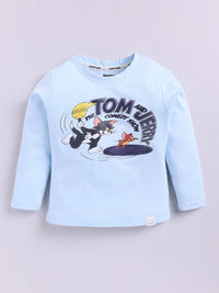 Happy Faces Boys Tom & Jerry Printed Pure Cotton T-shirt