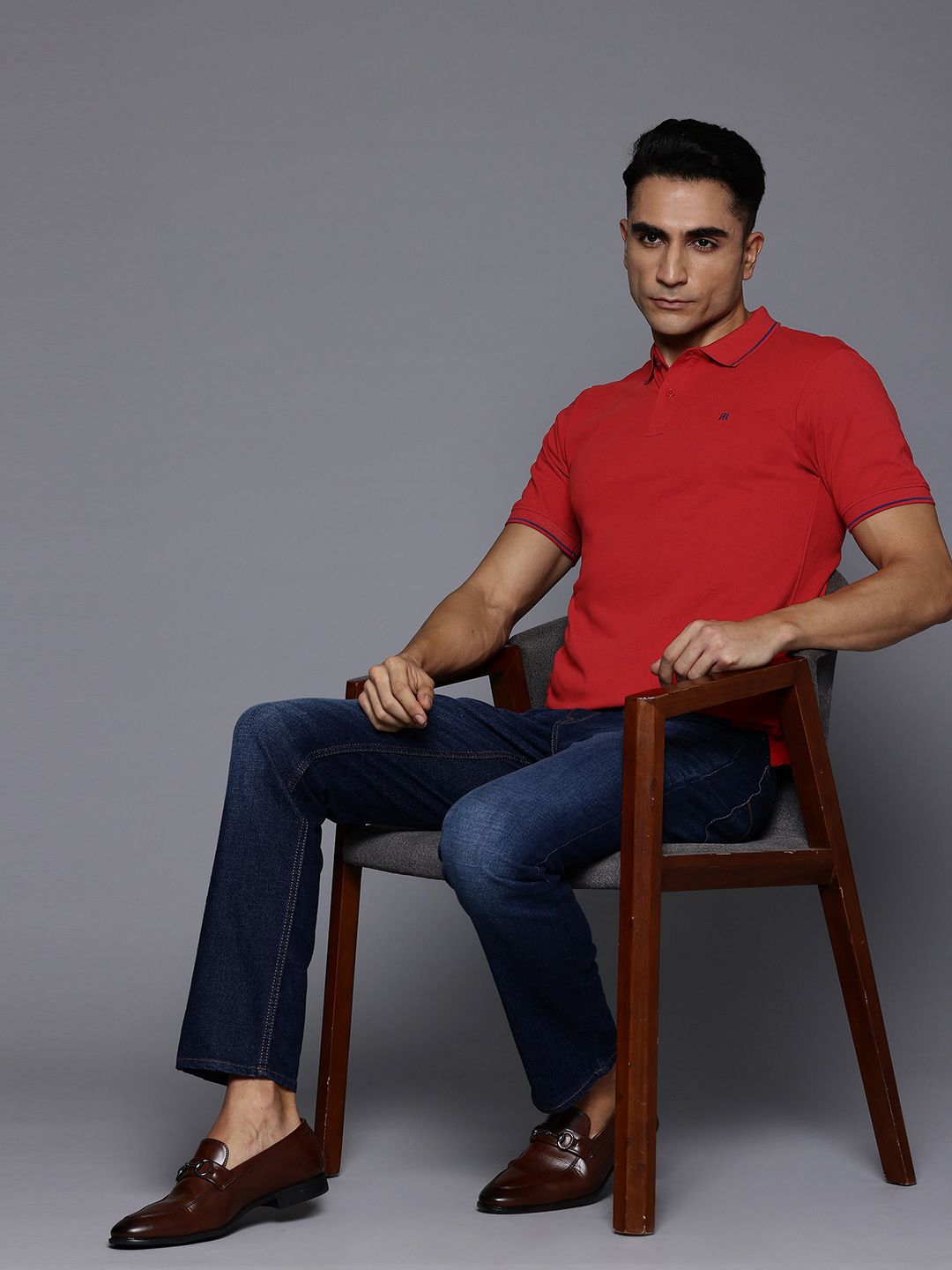 Raymond Modern Fit Pure Cotton Polo Collar T-shirt
