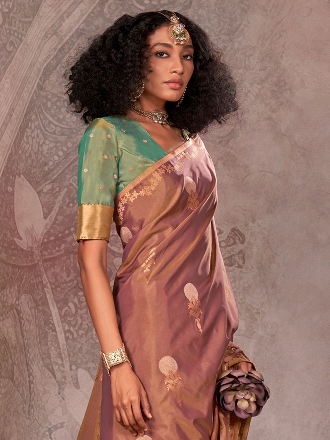 Saree mall Ethnic Motifs Zari Pure Silk Jamdani Sarees