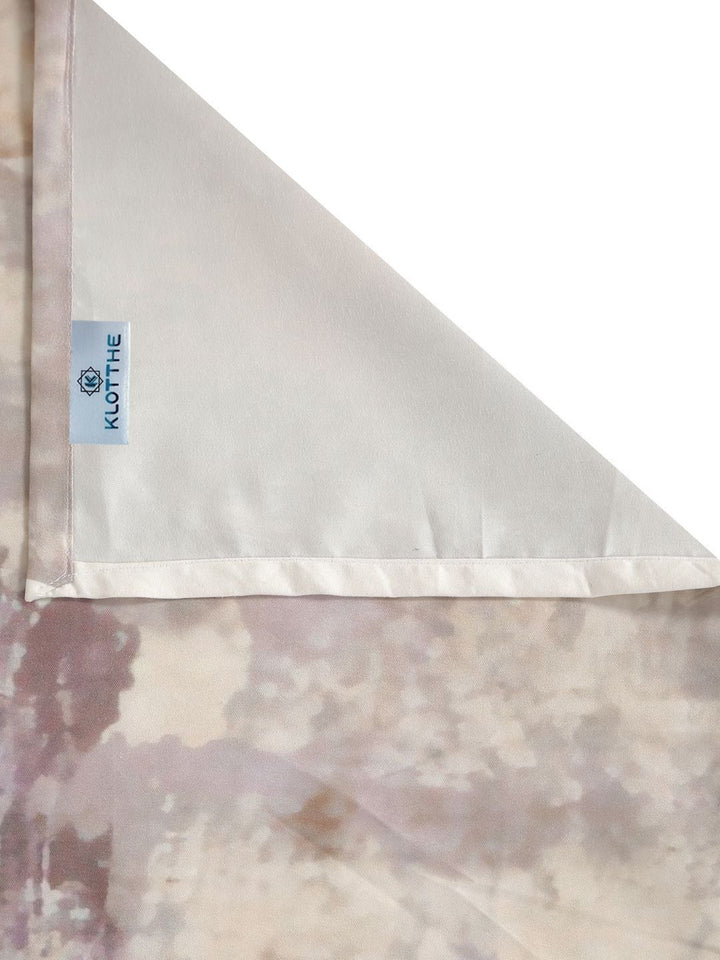 KLOTTHE Brown Floral Printed 400 TC King Superfine Bedsheets