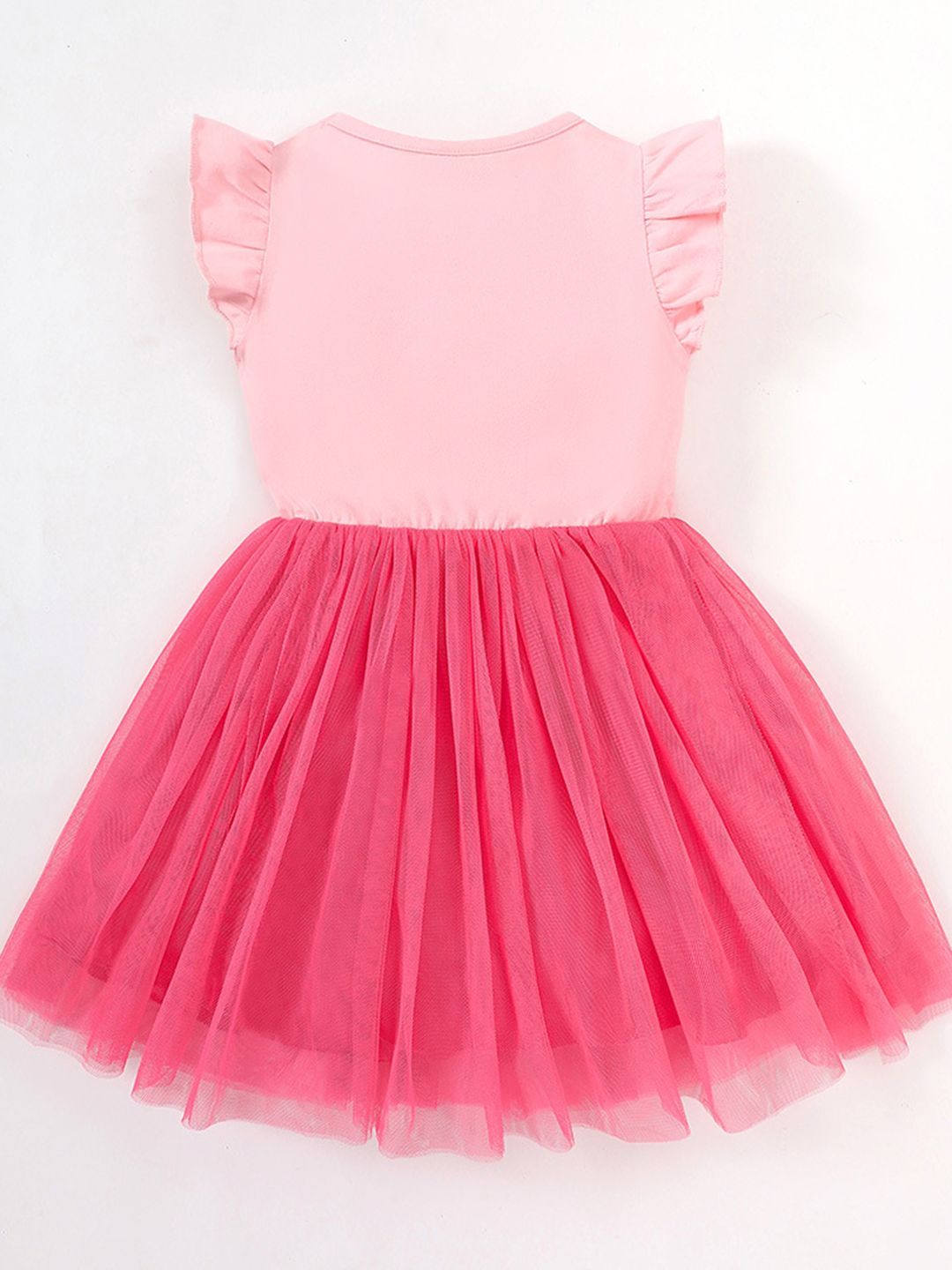 YK Girls Solid Blouson Dress