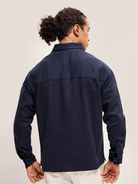 THE BEAR HOUSE Men Solid Spread Collar Oversized Shirt