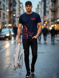 ADRO Men Cotton Printed T-shirt