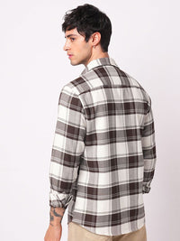VASTRADO Classic Tartan Checked Slim Fit Pure Cotton Shirt
