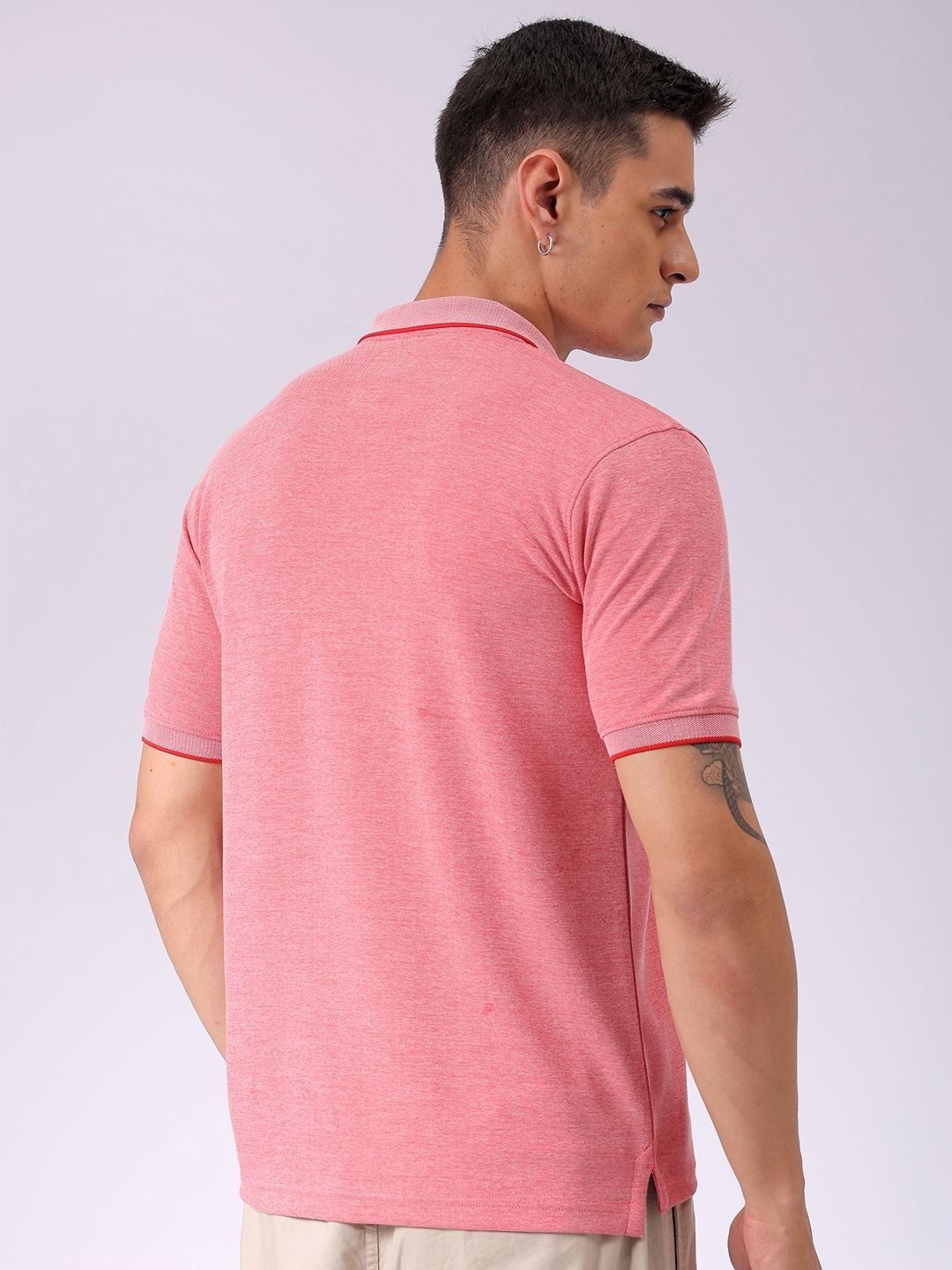 The Indian Garage Co Men Solid Polo Collar T-shirt