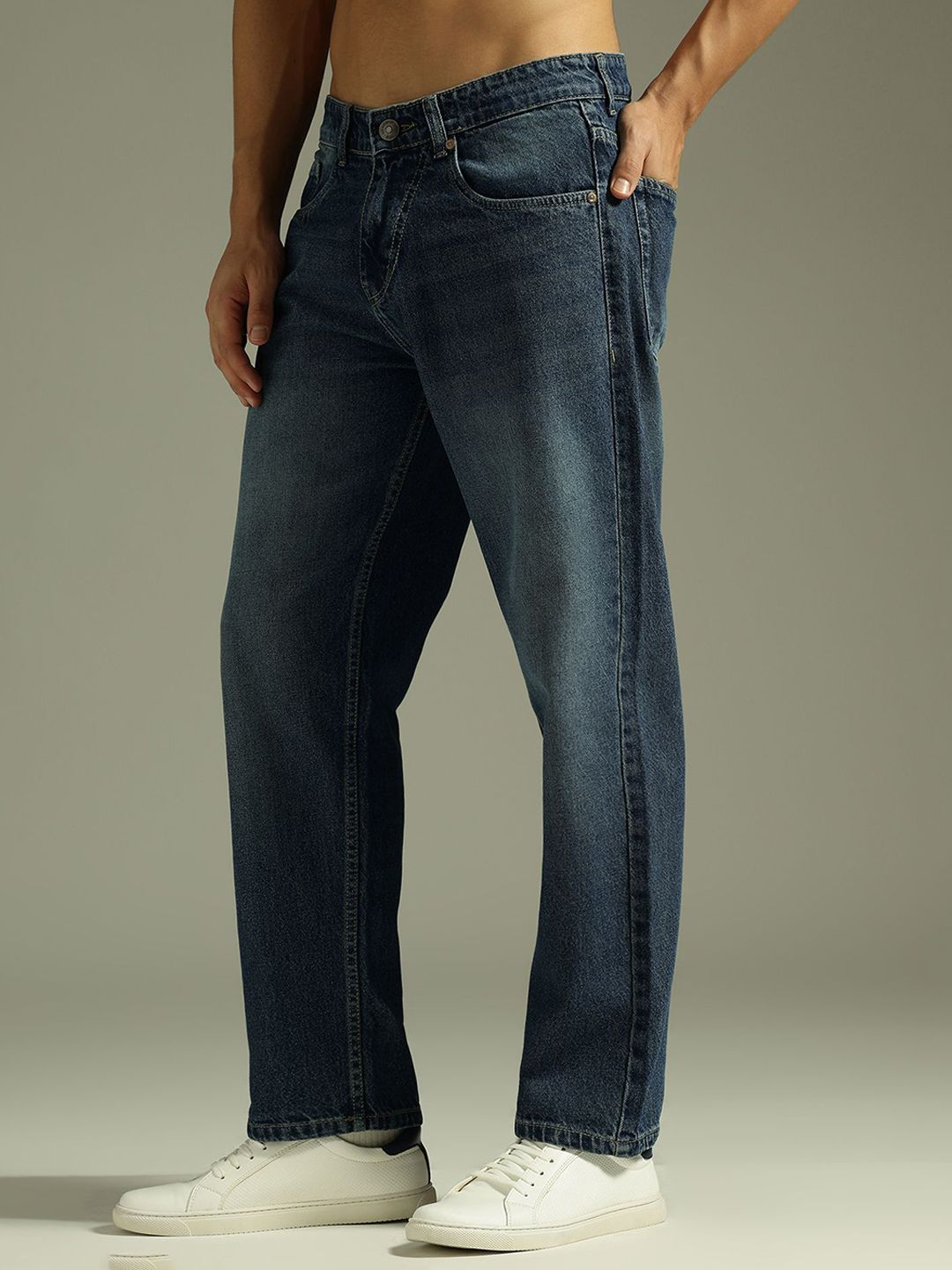 DENNISON Men Baggy Fit Light Faded jeans