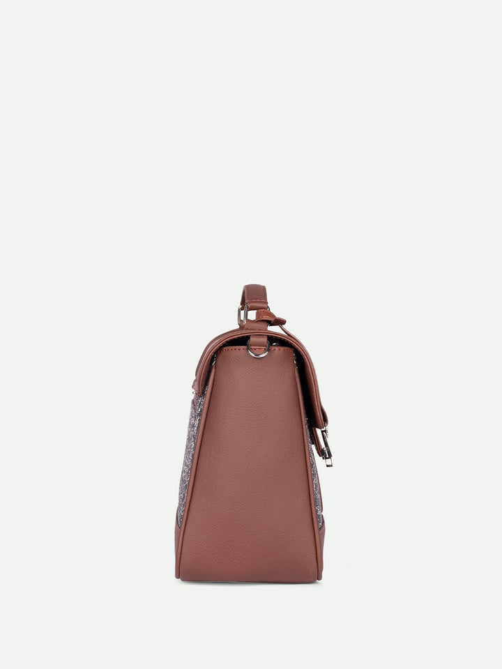 ZOUK Printed Structured Satchel