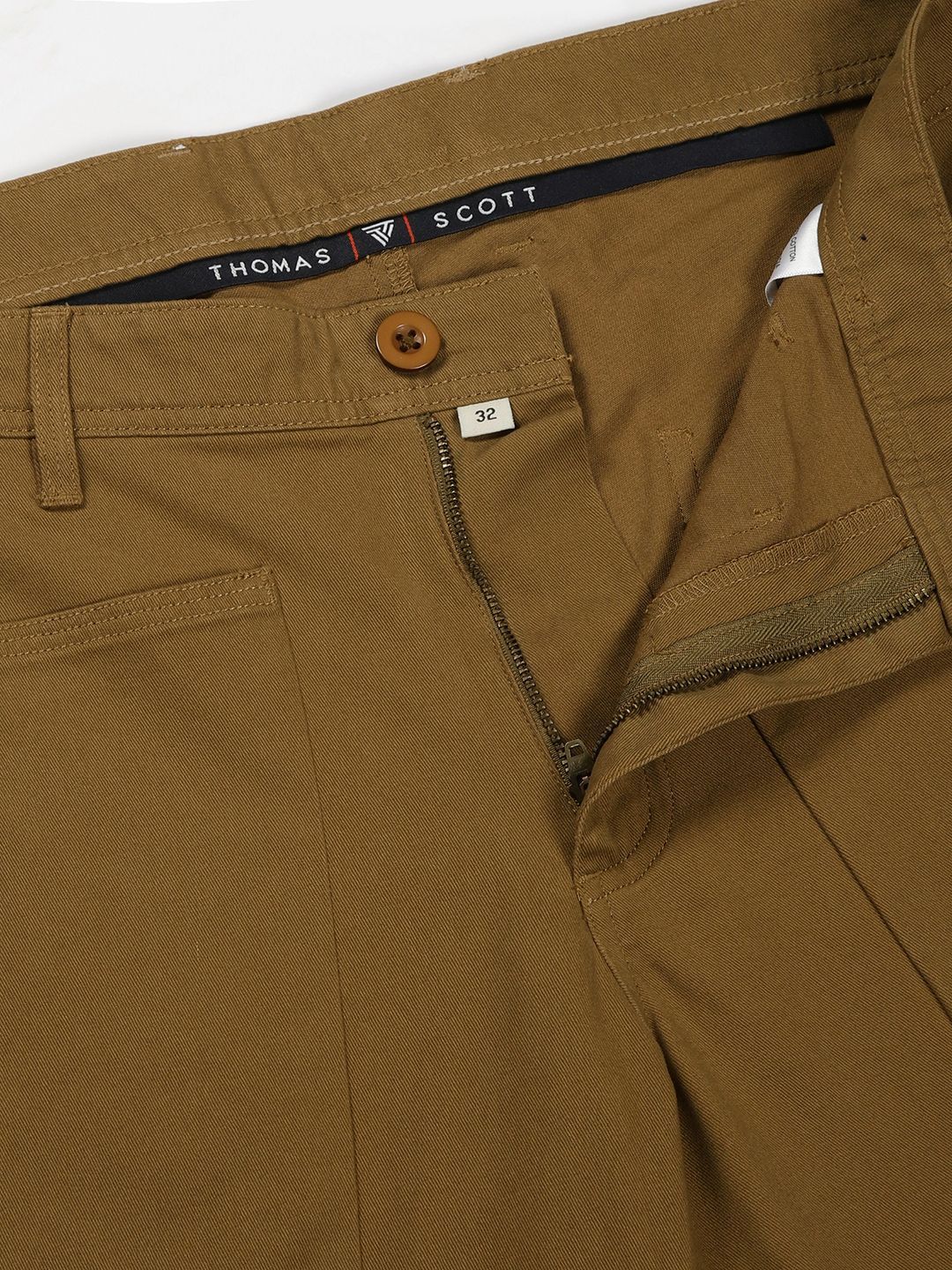 Thomas Scott Men Smart Straight Fit Mid-Rise Trousers