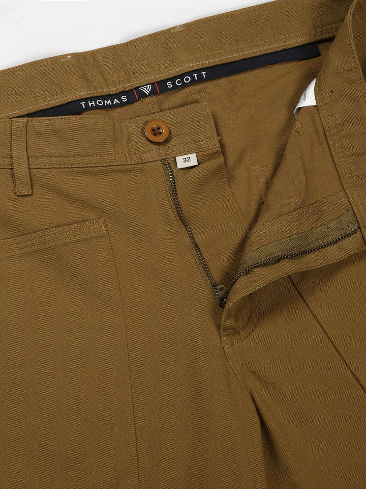 Thomas Scott Men Smart Straight Fit Mid-Rise Trousers