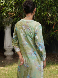 Rumah Wanita Chikankari Sulaman Bunga Chikankari Indie Floral Kurta